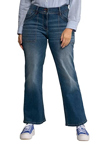 Ulla Popken jeansy damskie denim, niebieski (Dark Blue Denim), 30/Duże rozmiary