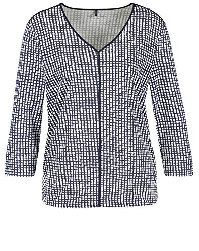Gerry Weber Koszula damska z długim rękawem, Wielobarwny (nadruk niebieski/surowy/biały 8099), 32