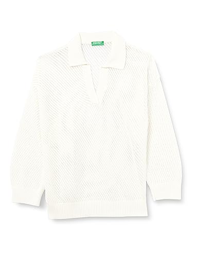 United Colors of Benetton Sweter damski, Biały 074, L
