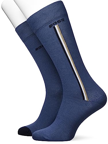 BOSS Męskie skarpety 2P RS Iconic CC Regular Socks, Open Blue, 43-46, Open Blue, 46 EU
