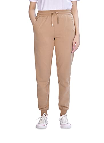 M17 Damskie damskie spodnie dresowe z recyklingu, spodnie dresowe, spodnie dresowe, spodnie dresowe, spodnie rekreacyjne, do jogi, na siłownię, Toffee Brown, L