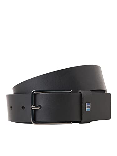 Bestseller A/S Męski pasek JACMARLI Leather Belt NOOS, czarny, 80, czarny
