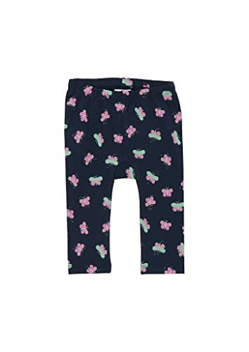 s.Oliver Junior Baby Girls Legginsy z nadrukiem na całej powierzchni, niebieskie, 80, niebieski, 80 cm