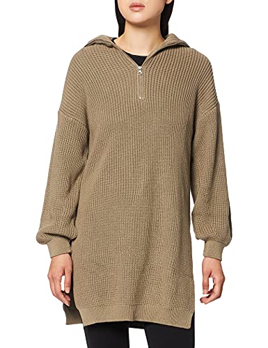 NA-KD Damski sweter z dzianiny z boku, khaki, XL
