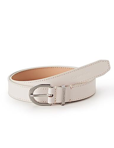 Calvin Klein Damski pasek CK Must Metal Loop RND 25 mm, Crystal Gray, 125, Krystalicznie szary