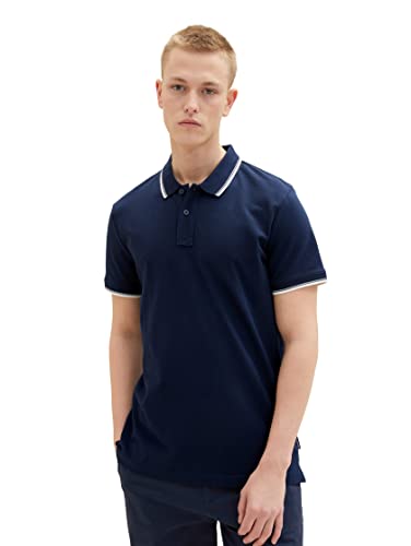 TOM TAILOR Denim Męska koszulka polo, 1038464, 10668-Sky Captain Blue, M, 10668 - Sky Captain Blue, M