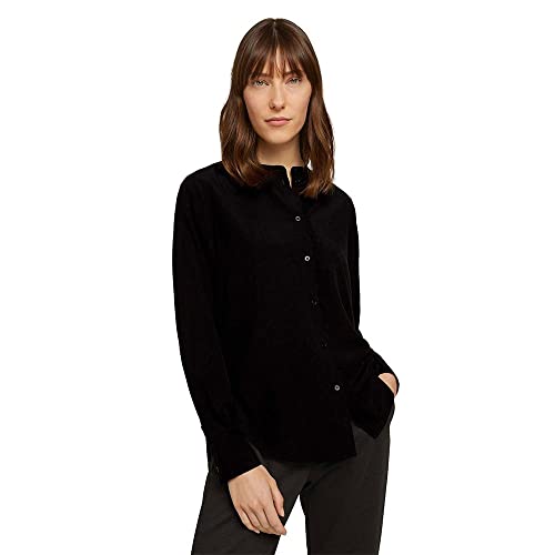 TOM TAILOR Damski bluzka z falbankami 1028873, 14482 - Deep Black, 42