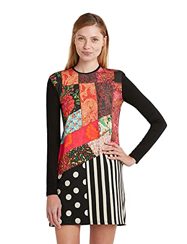 Desigual Damska sukienka Vest_ybore Casual, czarny, S