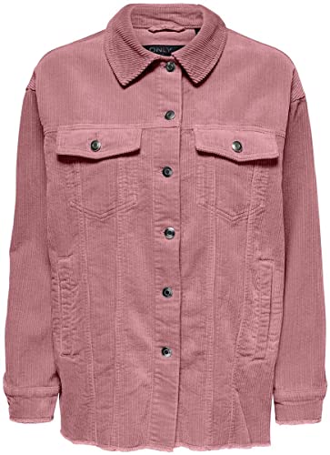 ONLY Onlbitten Cord Shacket Pnt Noos Kurtka Kobiety,Nostalgia Rose,3XL