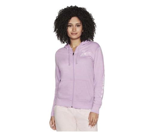Skechers Damska bluza z kapturem Skech-SWEATSCOSTAL Contline, afrykański fiolet, rozmiar L, Fiolet afrykański, L