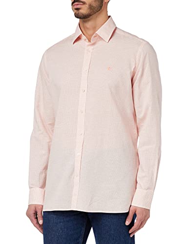 Hackett London Bawełniana/lniana koszula męska, Biały/czerwony, XXL