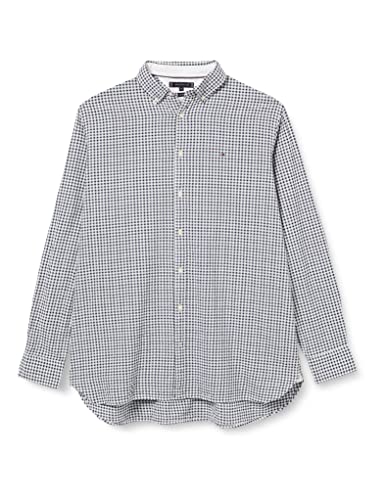 Tommy Hilfiger Męska koszula Bt Gingham Rf na co dzień, węglowa granatowa/wielokolorowa, XXL, Granat węglowy/wiele, XXL