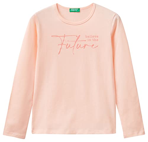 United Colors of Benetton Koszulka dziewczęca z krótkim rękawem, Rosa Cipria 02n, S