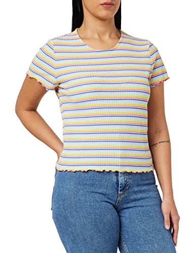 ONLY Onlemma Stripe S/S JRS Top damski, Heritage Blue/Stripes:mini Multi Colour, L