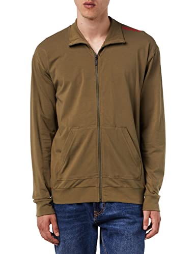 HUGO Labelled męska kurtka z zamkiem błyskawicznym, Open Green345, XL