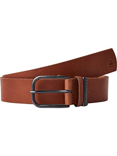 G-STAR RAW pasek damski carley, brązowy (Dk Cognac/Black Metal 3127-8129)