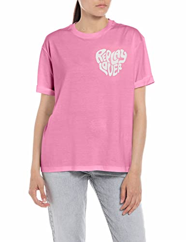 Replay T-shirt damski, 307 Candy Pink, M