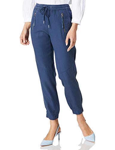 s.Oliver Damskie spodnie typu twillhose w stylu do biegania, niebieski, 46W Regularny