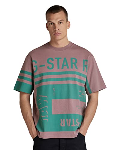 G-STAR RAW Damski T-shirt unisex Scarf Graphic Boxy Tops, Fioletowy (Grape Shake D22290-c336-d310), S