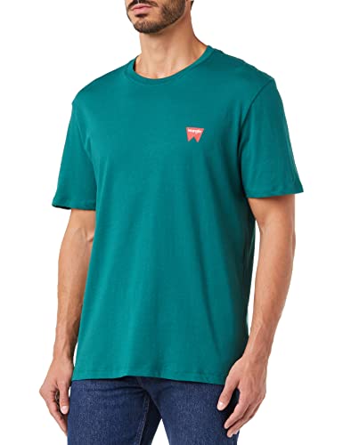 Wrangler Męski t-shirt Sign Off Tee, Bayberry Green, S