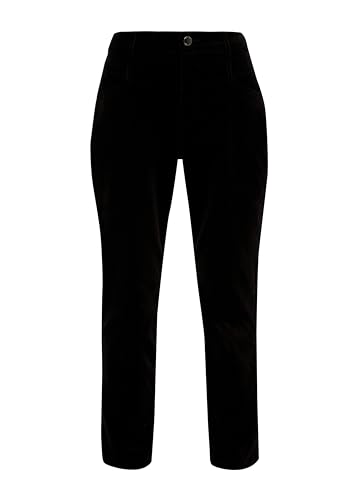 s.Oliver damskie spodnie sztruksowe, Relaxed Fit Black, 34, czarny, 34W / 30L