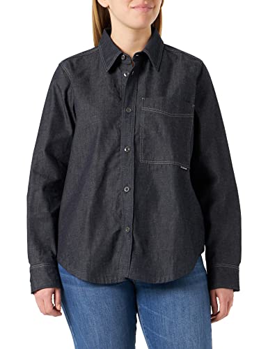 G-STAR RAW Koszulka damska z długim rękawem 1-kieszeniowa, niebieska (Stay raw Denim D306-D926), XL, Niebieski (Stay Raw Denim D306-d926), XL