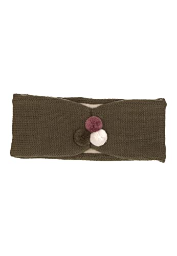 Sterntaler Opaska na głowę dla niemowląt dziewcząt, dzianina, zimowa opaska na głowę, wyściełana mikropolarem, ciemnozielona, rozmiar 49, ciemnozielone, 49, Ciemnozielony, 49 cm