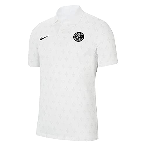 NIKE PSG 2021-2022 Authentic Slim koszulka polo piłkarska (biała)