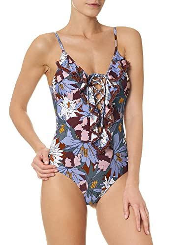 goldenpoint Damski jednoczęściowy kostium kąpielowy ze sznurkiem Charming Ninfea, wielokolorowa, 80B