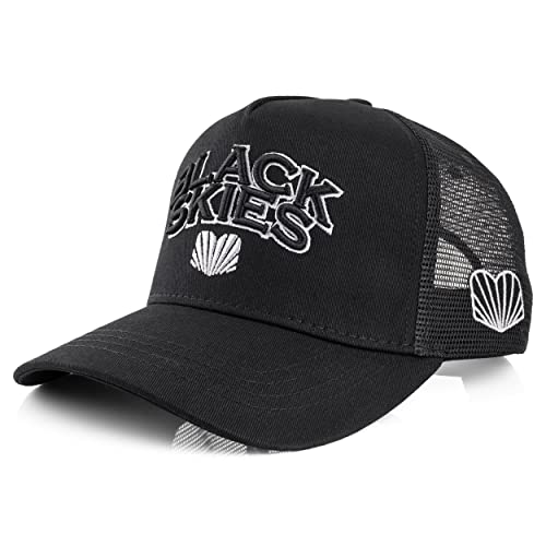 Blackskies Team Trucker Baseball Cap | męska damska czapka z premium snapback czapka bejsbolówka czapka bejsbolówka czarna oliwkowa szara, czarno- jasnoszary, jeden rozmiar