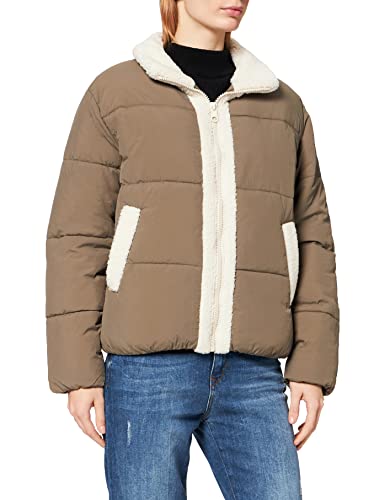 VERO MODA Vmchat Short Jacket Ga kurtka damska, Bungee Cord/Szczegóły: oatmeal Teddy, S