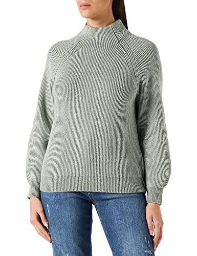 TOM TAILOR Damski Sweter ze stójką z poliestru pochodzącego z recyklingu 1029002, 28364 - Dusty Mid Olive Melange, XL