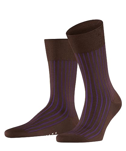 FALKE Mężczyźni Shadow M SO Bawełna z wzorem 1 Para, Brązowy (Brandy 5167), 43-44