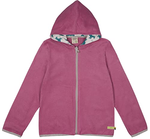 loud + proud Dziewczęcy polar, certyfikat GOTS, Grape, 98/104