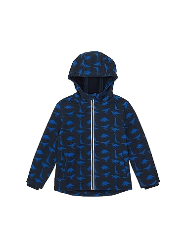 TOM TAILOR Chłopięca kurtka softshell z nadrukiem dinozaura, 32673-Navy Blue Dino Softshell Print, 104-110
