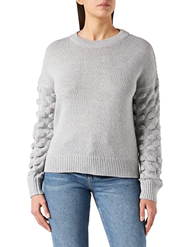 Q/S designed by Damski sweter z długim rękawem Regular Fit, szary/czarny, XL