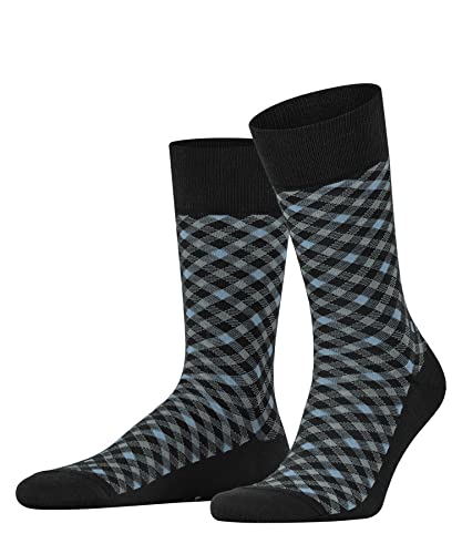 FALKE Mężczyźni Skarpety Smart Check M SO Bawełna z wzorem 1 Para, Czarny (Black 3000), 39-42