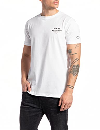 Replay Męski T-shirt M6351, biały, XS
