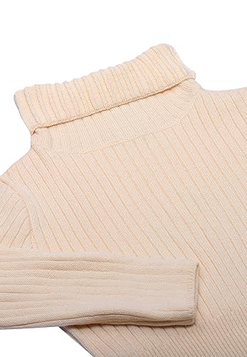 Blonda Damski sweter z golfem z długimi rękawami, akryl Wełna biała, rozmiar XS/S, biały (wollweiss), XS