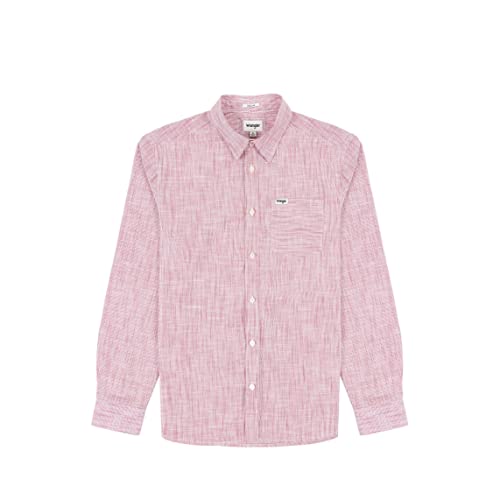Wrangler Męska koszula z 1 kieszenią, czerwona, rozmiar 3XL, czerwony, 3XL