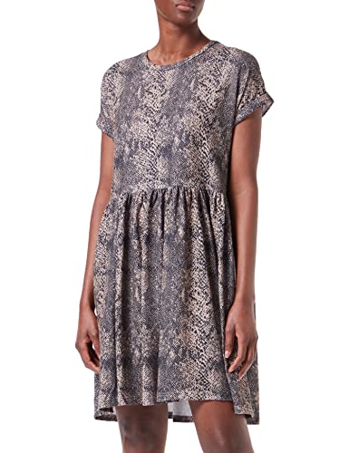 VERO MODA Vmbrittaprint Ss O-Neck Short Dress Ga sukienka damska, Black/Detail:w. Laurel Wreath And Nomad, S