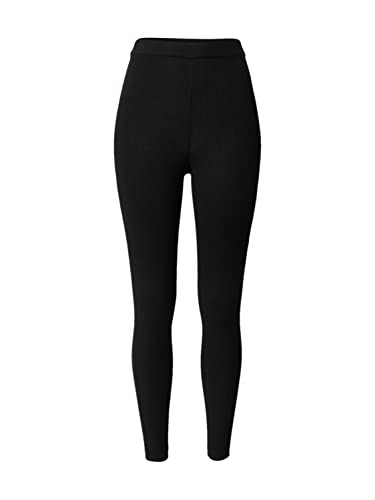 Urban Classics Damskie legginsy z dzianiny żebrowanej, obcisłe damskie legginsy slim fit, dostępne w wielu kolorach, rozmiary XS-5XL, czarny, 3XL