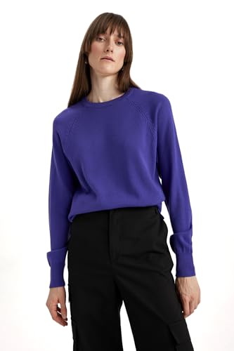 DeFacto Damski sweter Tricot, liliowy, XS