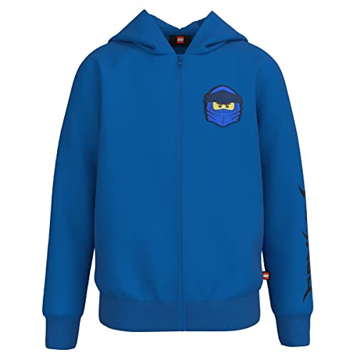 LEGO Chłopięca bluza Ninjago Jungen z kapturem LWStorm 100 kardigan sweter, 557 niebieski, 122