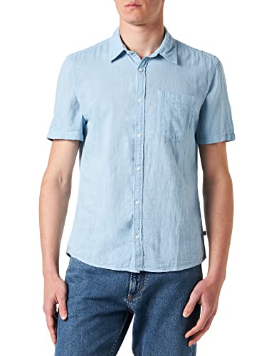 Q/S by s.Oliver Męska koszula z krótkim rękawem, Niebieski 51w0, M