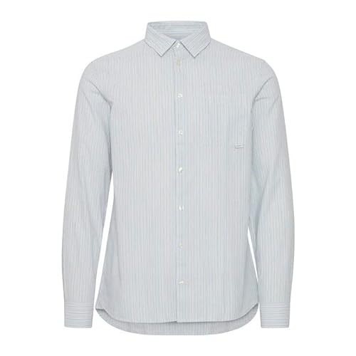 CASUAL FRIDAY Męska koszula CFAnton LS BU w paski, 154030_Chambray Blue, M, 154030_chambray Blue, M