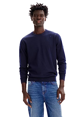 Desigual Sweter męski JERS_Raul, niebieski, XXL