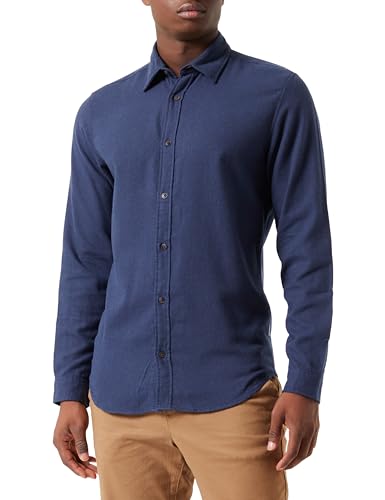 Bestseller A/S Męska koszula Jjplain Fall Solid Shirt Ls, Navy Blazer, XL