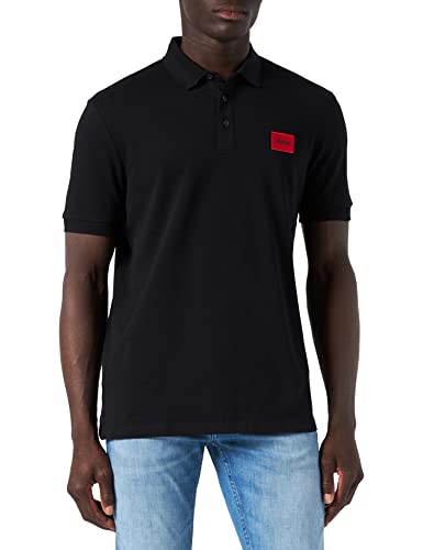 HUGO Męska koszula polo Dereso22, Black001, L