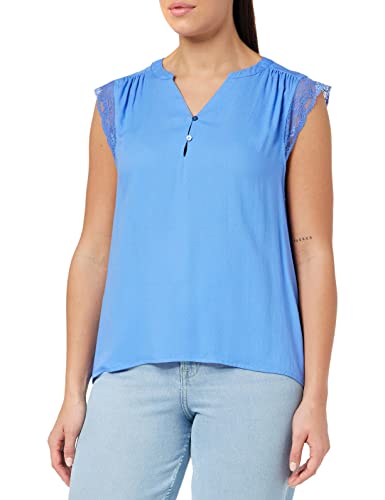 ONLY Women's ONLNINA Capsleeve TOP WVN T-Shirt, ultramaryna, M
